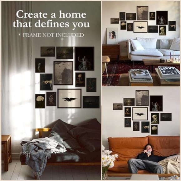 Dark Academia Room Decor -Gothic Home Decor, Moody Halloween Decor,Dark Academia - Picture 4 of 8